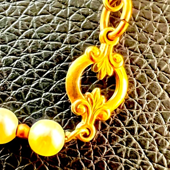 AMCO 1/20 14k Gold Filled Bracelet Vintage Faux Pearls - Picture 2 of 10